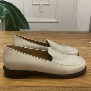 COS Minimal Leather Loafers Cream Size 7 EU 38